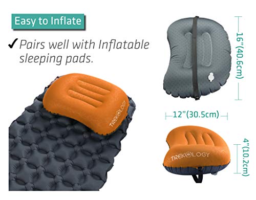 TREKOLOGY ALUFT 2.0 Ultralight Inflatable Travel Pillow