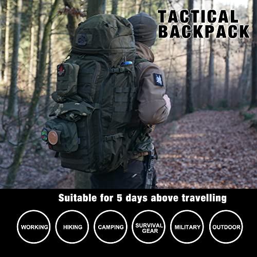Mardingtop 75L Molle Hiking Backpack with Rain Cover