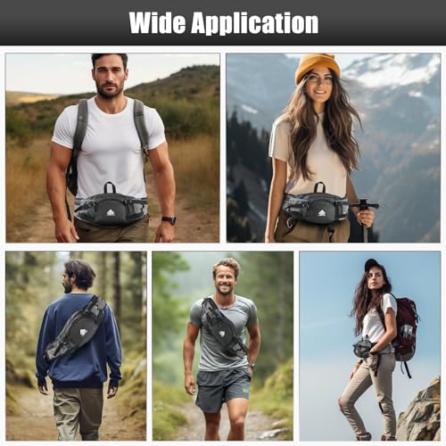 HTZPLOO Fanny Pack with Water Bottle Holder