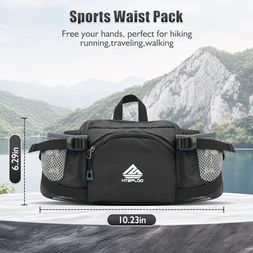 HTZPLOO Fanny Pack with Water Bottle Holder