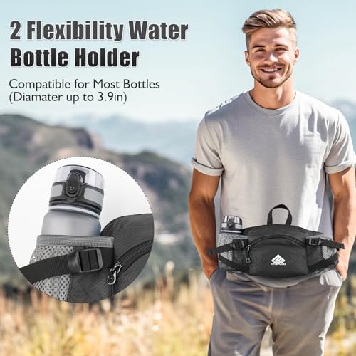HTZPLOO Fanny Pack with Water Bottle Holder