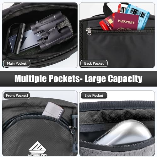 HTZPLOO Fanny Pack with Water Bottle Holder
