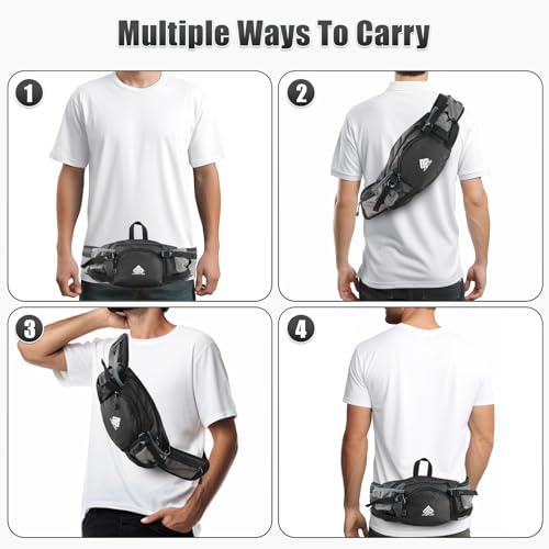HTZPLOO Fanny Pack with Water Bottle Holder