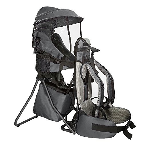ClevrPlus Baby Backpack Carrier for Toddler Hiking, Grey
