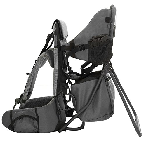 ClevrPlus Baby Backpack Carrier for Toddler Hiking, Grey
