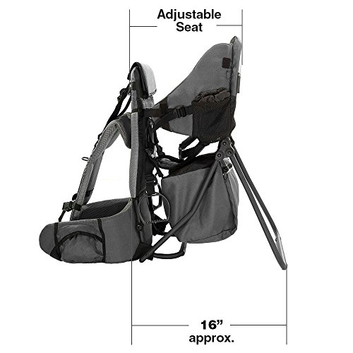 ClevrPlus Baby Backpack Carrier for Toddler Hiking, Grey