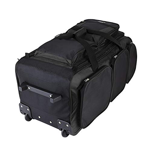 Xpedition Multi-Pocket Black Rolling Duffel Bag (30")