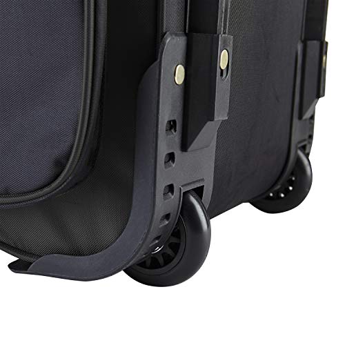 Xpedition Multi-Pocket Black Rolling Duffel Bag (30")