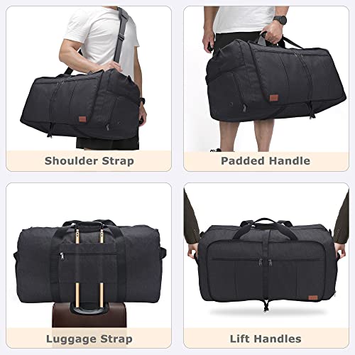 120L Waterproof Travel Duffel Bag with Shoe Compartment