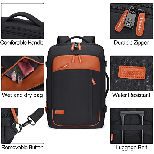 Travel Backpack: XL 40L, Flight Approved, Expandable, Water-Resistant