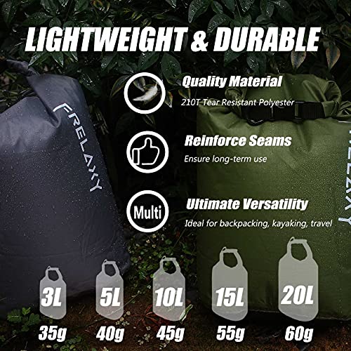 Frelaxy Ultralight Dry Bag 3/5-Pack for Outdoor Adventures