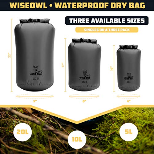 Wise Owl Outfitters Waterproof Dry Bag Set