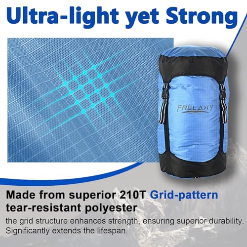 Ultralight Compression Sleeping Bag Sack, Water-Resistant, Camping Gear