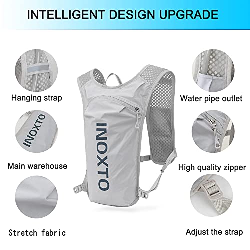 Lightweight Hydration Vest Backpack with Water Bladder - Gray