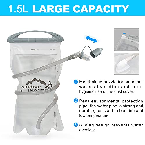 Lightweight Hydration Vest Backpack with Water Bladder - Gray