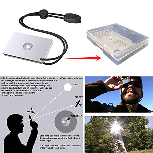 Military Grade Signal Mirror for Hiking and Emergency