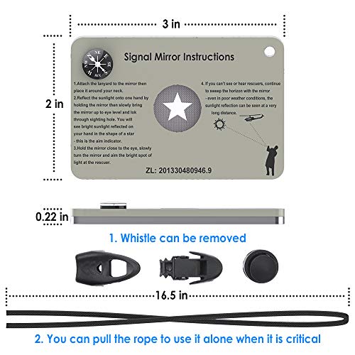 Military Grade Signal Mirror for Hiking and Emergency