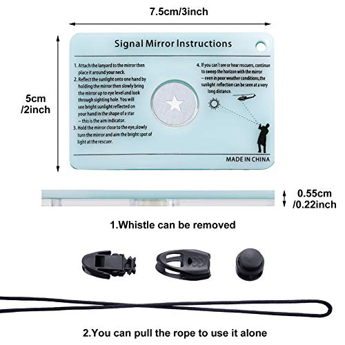 Jetec Reflective Signal Mirrors for Outdoor Survival