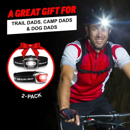 GearLight LED Headlamp 2-Pack: Adjustable for Camping