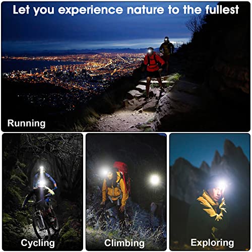 AMAKER LED Rechargeable Headlamp, 900000 Lumens, 6 Modes