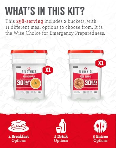 ReadyWise 30 Day Emergency Food Supply - 298 Servings