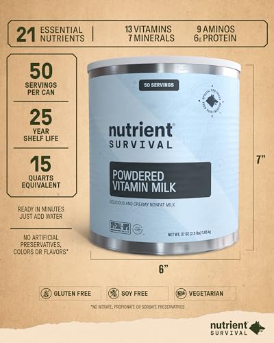 Vitamin Powdered Milk: Freeze Dried Prepper Emergency Food