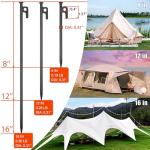8 Pack Heavy Duty Metal Camping Tent Stakes