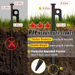 8 Pack Heavy Duty Metal Camping Tent Stakes