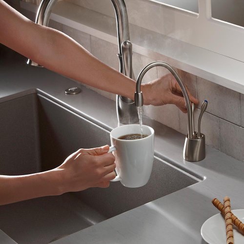 Instant Hot/Cold Water Dispenser Faucet, Satin Nickel