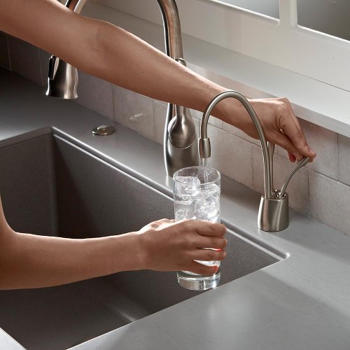 Instant Hot/Cold Water Dispenser Faucet, Satin Nickel