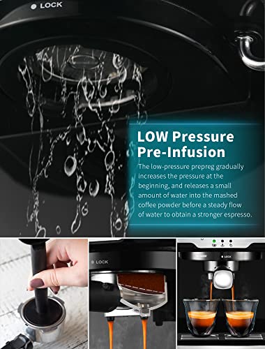 Gevi Espresso Machine with Milk Foaming Wand