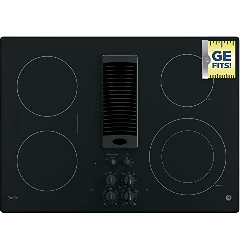 GE Profile Series Electric Cooktop, 30", Black