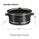 Hamilton Beach Extra-Large Slow Cooker, 8 Quarts