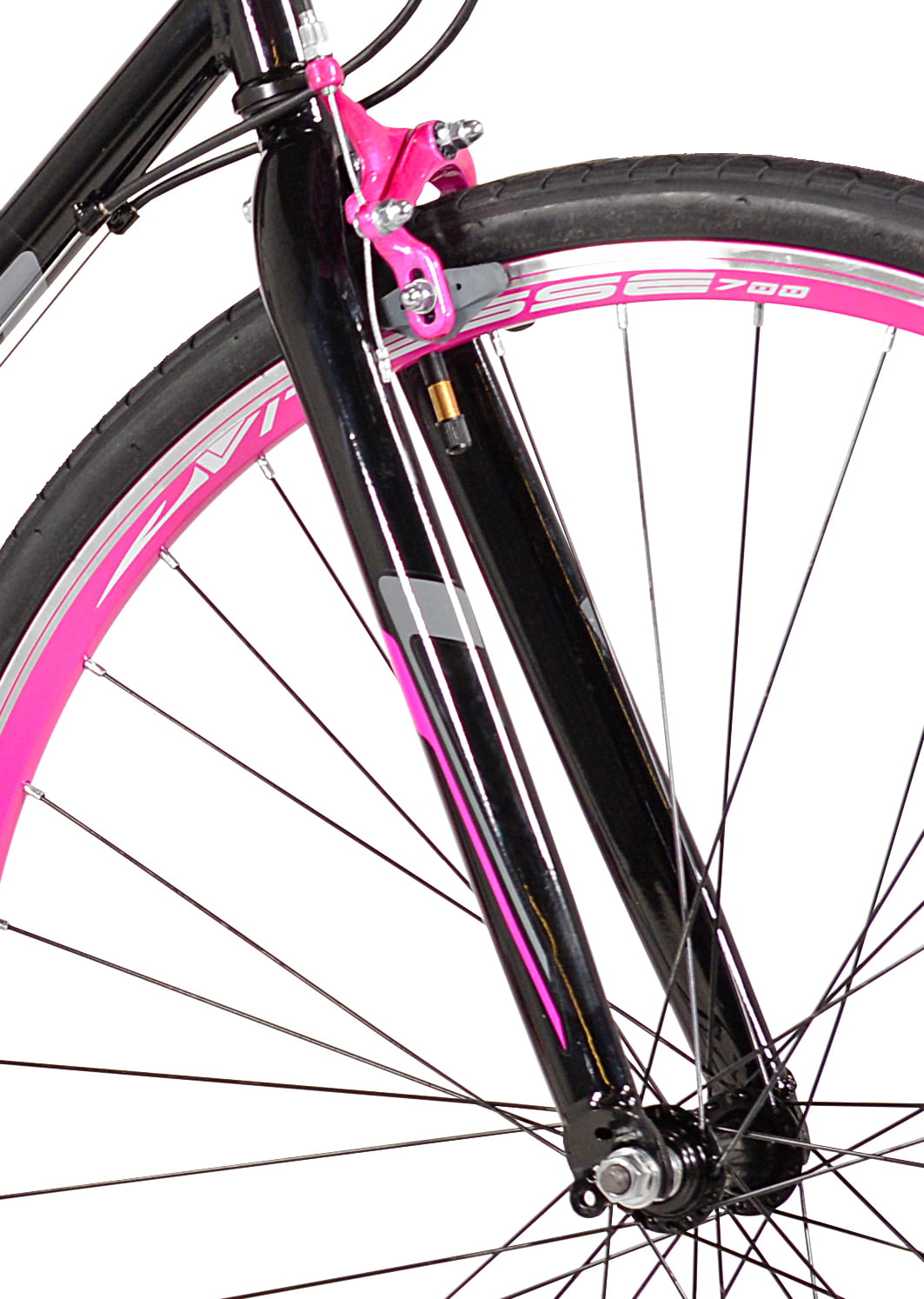 Pink and Black Women's Road Bike