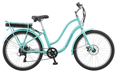 Schwinn Hybrid Electric Cruiser Bike, Mint Green