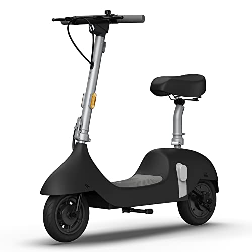 Electric Scooter with Seat, Long Range & High Speed (Black)