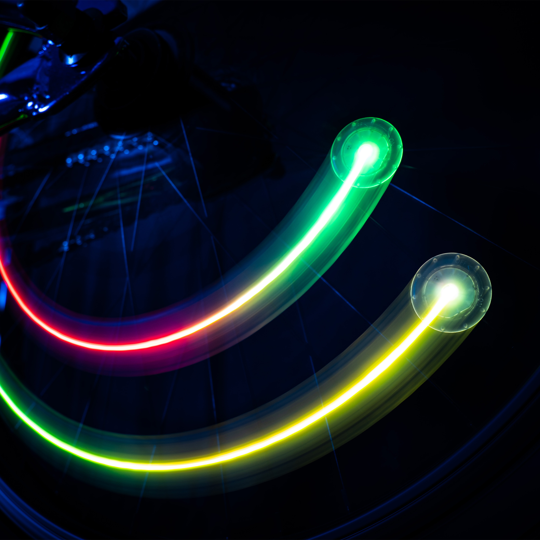 Color-changing LED bike spoke clips, 2 pack