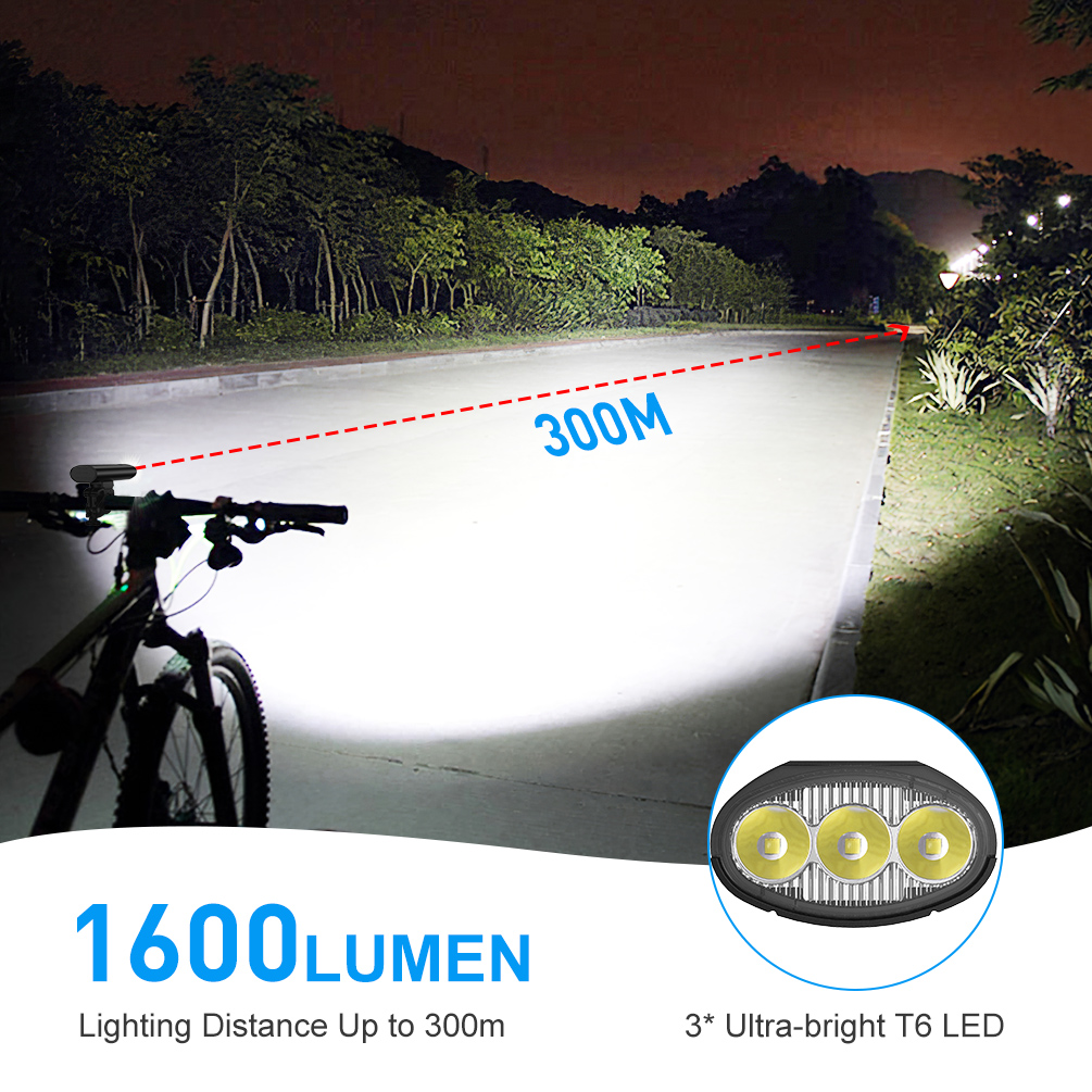 1200 Lumen Rechargeable Bike Light Set