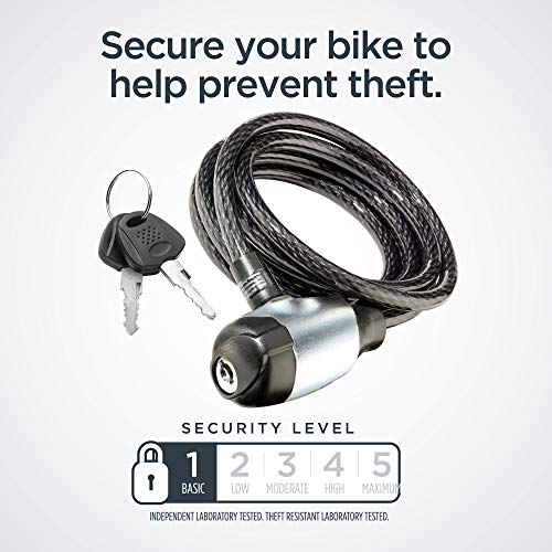 Schwinn Bike Lock, Anti Theft, Keyed, 6ft