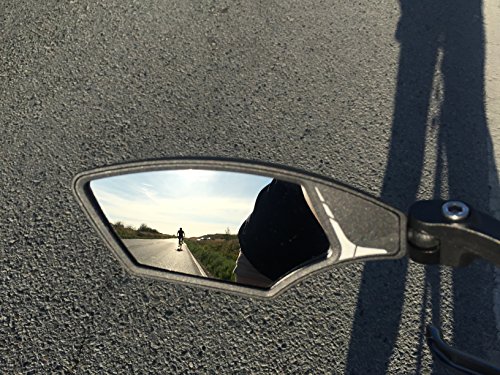 Hafny Bike Mirror, HD Glass Lens (Silver)