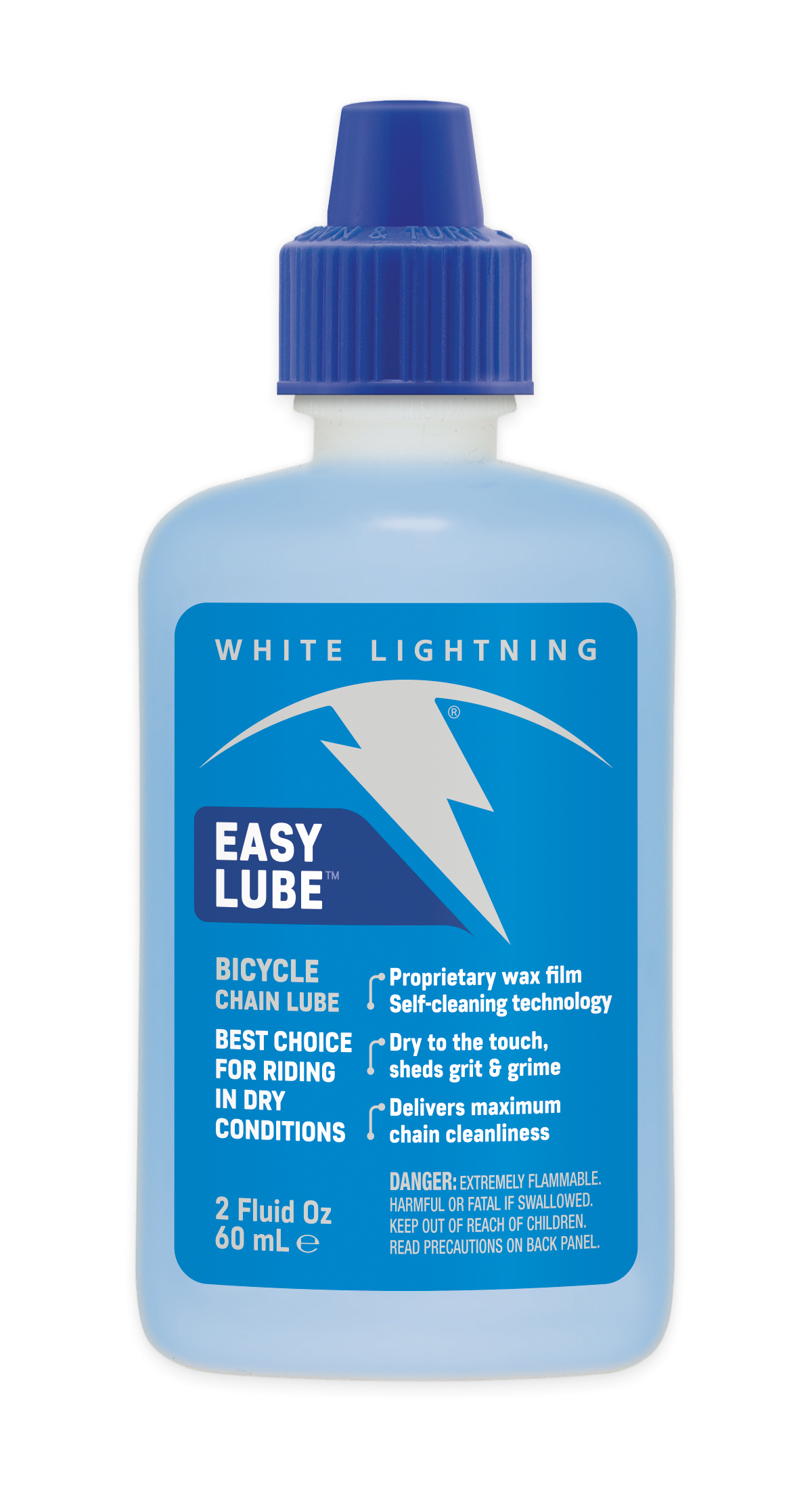 White Lightning Easy Lube,Bicycle Chain Lubricant 2oz