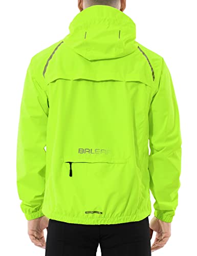 Men's Waterproof Reflective Bike Jacket, Yellow L