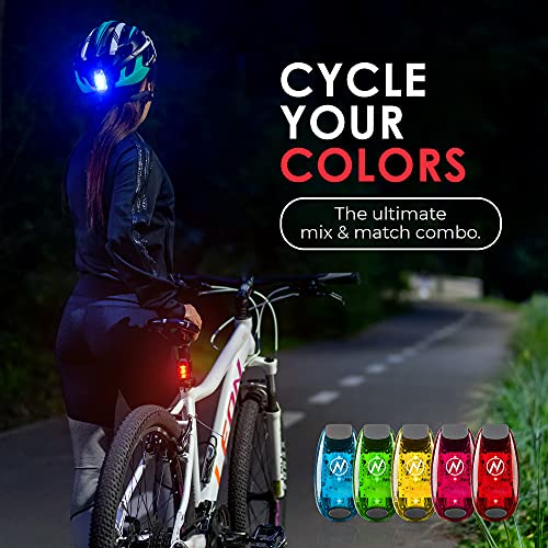 2-Pack LED Clip-on Safety Lights for Cyclists