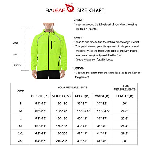 Men's Waterproof Reflective Bike Jacket, Yellow L