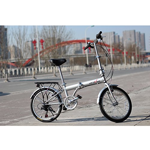 Folding 6-Speed City Bike - Silver