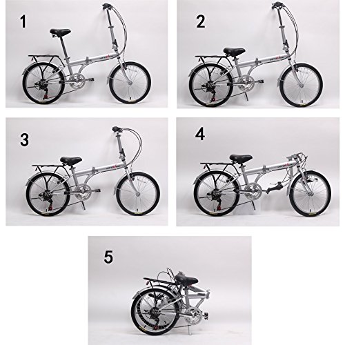 Folding 6-Speed City Bike - Silver