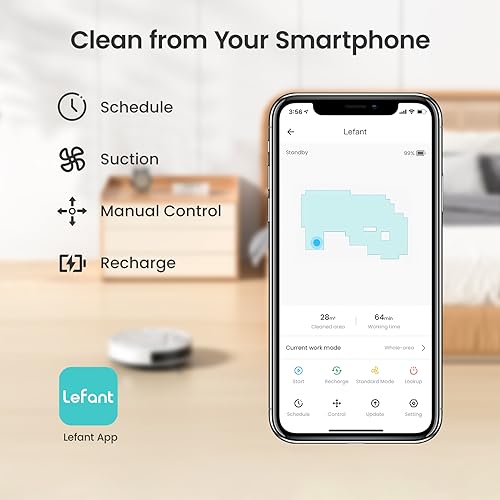 Lefant Robot Vacuum: Tangle-Free, Strong Suction, Wi-Fi-Controlled