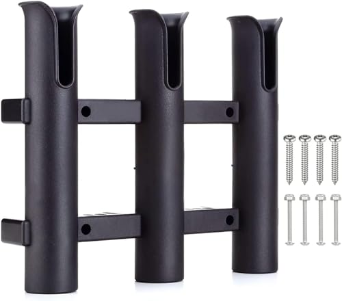 BigTron Fishing Rod Holder Bracket - 3 Rod Rack for Boat, Kayak, Garage, or Truck