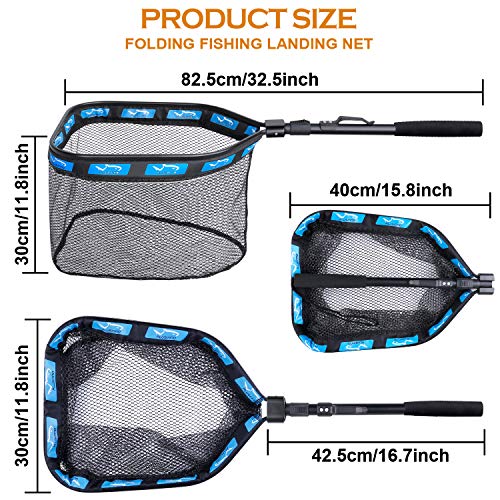 PLUSINNO Compact Floating Fishing Net for Easy Catch & Release