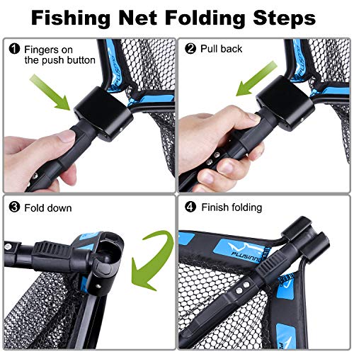 PLUSINNO Compact Floating Fishing Net for Easy Catch & Release